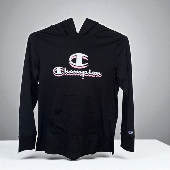 New With Tags Champion Black Pullover with Pink and White Logo Size XL - Picture 1 of 10